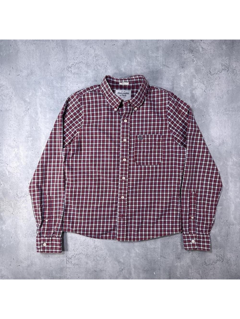 Y2K Abercrombie & Fitch Button Up Red Shirt